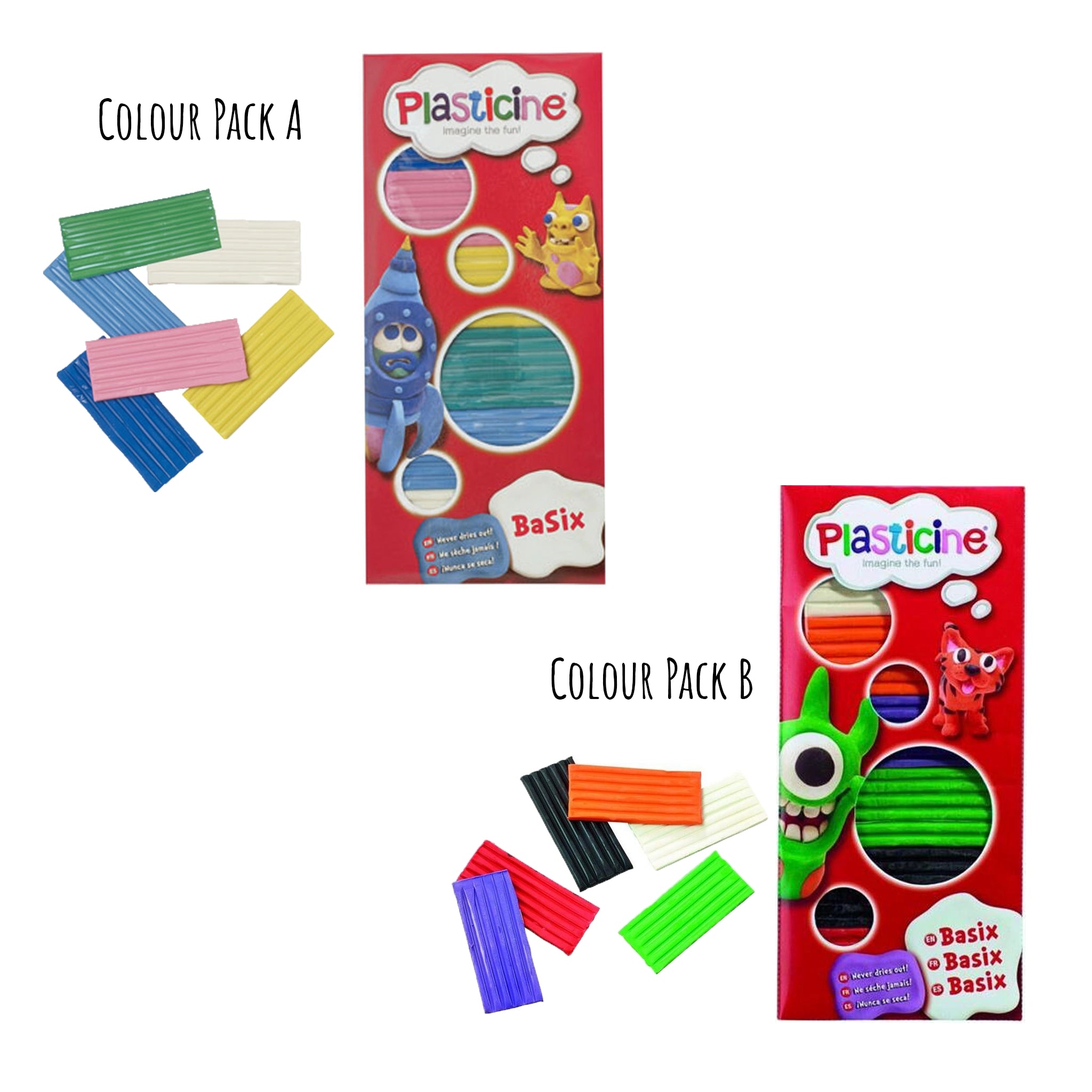 Plasticine BaSix Assortment - NDA Toys - The Forgotten Toy Shop